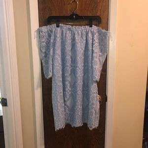 Blue lace dress